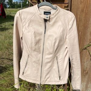 Express Soft Pink Biker Jacket